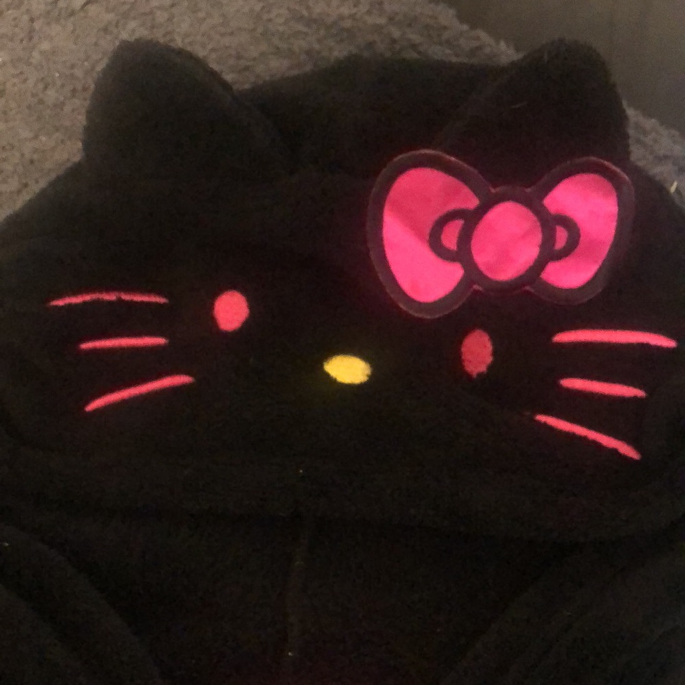 Hello Kitty Soft Plush Zip Up With Ears In The Ho… - image 4